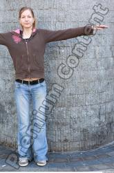 Whole Body Head Man Woman T poses Casual Slim Street photo references